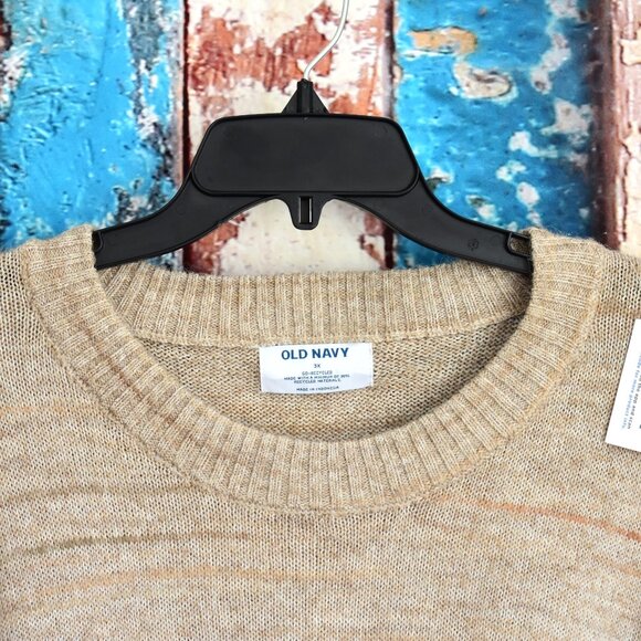 Women's Old Navy Cozy Pullover Sweater Long Sleeve SIZE 3X Mushroom NEW - Picture 3 of 10